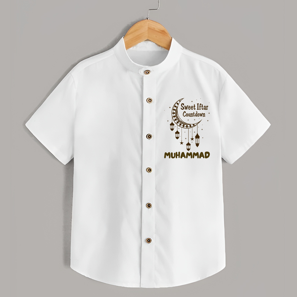 Sweet Iftar Countdown Personalised Kids Shirt - WHITE - 0 - 6 Months Old (Chest 23")