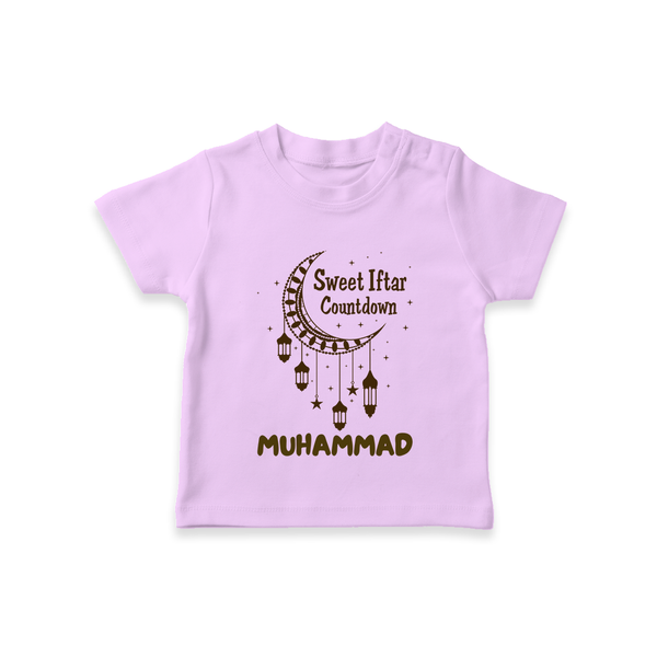 Sweet Iftar Countdown Personalised Kids T-Shirt - LILAC - 0-5 Months Old (Chest 17")