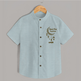 Sweet Iftar Countdown - Ramadan Themed Customized Shirt For Kids With Name - ARCTIC BLUE - 0 - 6 Months Old (Chest 23")