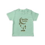 Sweet Iftar Countdown - Ramadan Themed Customized T-Shirt For Kids With Name - MINT GREEN - 0-5 Months Old (Chest 17")