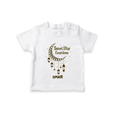 Sweet Iftar Countdown - Ramadan Themed Customized T-Shirt For Kids With Name - WHITE - 0-5 Months Old (Chest 17")