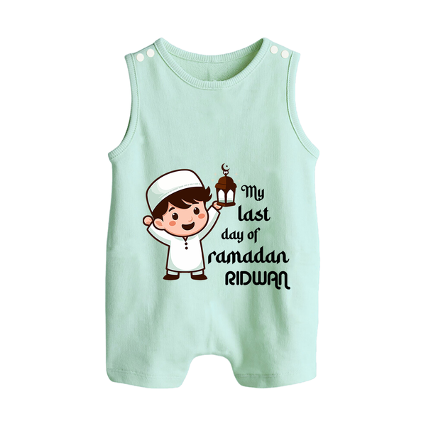 My Last Day of Ramadan Personalised Kids Romper Suit - MINT GREEN - 0 - 5 Months Old (Chest 18")