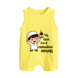 My Last Day of Ramadan Personalised Kids Romper Suit - PASTEL YELLOW - 0 - 5 Months Old (Chest 18")