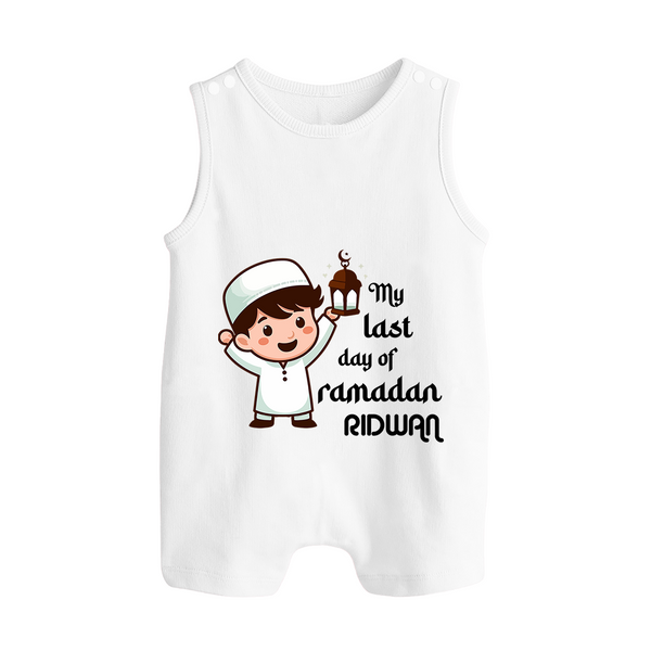 My Last Day of Ramadan Personalised Kids Romper Suit - WHITE - 0 - 5 Months Old (Chest 18")
