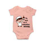 My Last Day of Ramadan Personalised Kids Romper - PEACH - New Born (Chest 14")