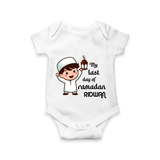 My Last Day of Ramadan Personalised Kids Romper - WHITE - New Born (Chest 14")