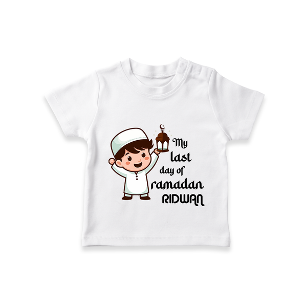 My Last Day of Ramadan Personalised Kids T-Shirt - WHITE - 0-5 Months Old (Chest 17")