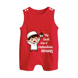 My Last Day of Ramadan Personalised Kids Romper Suit - RED - 0 - 5 Months Old (Chest 18")