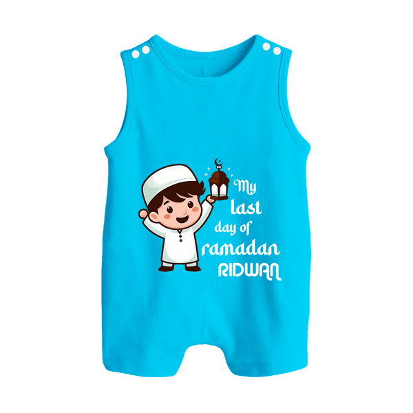 My Last Day of Ramadan Personalised Kids Romper Suit - SKY BLUE - 0 - 5 Months Old (Chest 18")