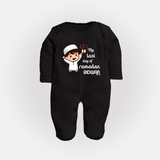 My Last Day of Ramadan Personalised Kids Fullbody Suit - BLACK - New Born (Chest 7.5")