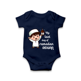 My Last Day of Ramadan Personalised Kids Romper - NAVY BLUE - New Born (Chest 14")