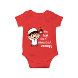 My Last Day of Ramadan Personalised Kids Romper - RED - New Born (Chest 14")