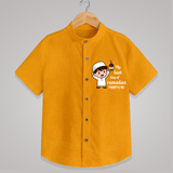 My Last Day Of Ramadan - Ramadan Themed Customized Shirt For Kids With Name - CHROME YELLOW - 0 - 6 Months Old (Chest 23")