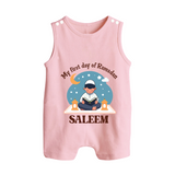 My First Day of Ramadan boy version Personalised Kids Romper Suit - BABY PINK - 0 - 5 Months Old (Chest 18")