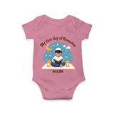 My First Day Of Ramadan - Ramadan Themed Customized Romper For Babies With Name - ONION - 0 - 3 Months Old (Chest 16")