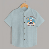 My First Day of Ramadan boy version Personalised Kids Shirt - ARCTIC BLUE - 0 - 6 Months Old (Chest 23")