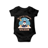 My First Day of Ramadan boy version Personalised Kids Romper - BLACK - New Born (Chest 14")