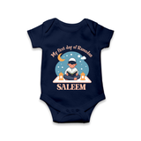 My First Day of Ramadan boy version Personalised Kids Romper - NAVY BLUE - New Born (Chest 14")