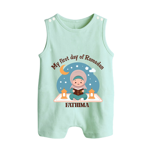 My First Day Of Ramadan - Ramadan Themed Customized Romper Suit For Babies