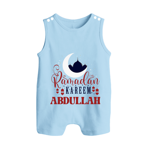 Ramadan Kareem Personalised Kids Romper Suit - BABY BLUE - 0 - 5 Months Old (Chest 18")