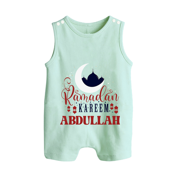 Ramadan Kareem Personalised Kids Romper Suit - MINT GREEN - 0 - 5 Months Old (Chest 18")