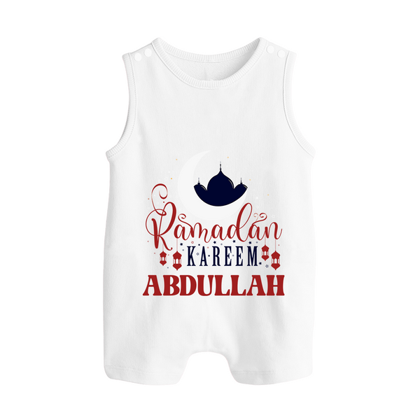 Ramadan Kareem Personalised Kids Romper Suit - WHITE - 0 - 5 Months Old (Chest 18")
