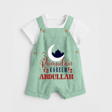 Ramadan Kareem Personalised Kids Dungaree - MINT GREEN - 0 - 5 Months Old (Chest 18")