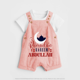 Ramadan Kareem Personalised Kids Dungaree - PEACH - 0 - 5 Months Old (Chest 18")