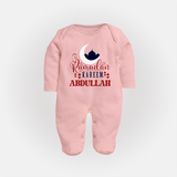 Ramadan Kareem Personalised Kids Fullbody Suit - BABY PINK - New Born (Chest 7.5")