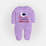 Ramadan Kareem Personalised Kids Fullbody Suit - LILAC - New Born (Chest 7.5")