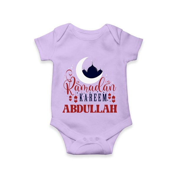 Ramadan Kareem Personalised Kids Romper - LILAC - New Born (Chest 14")