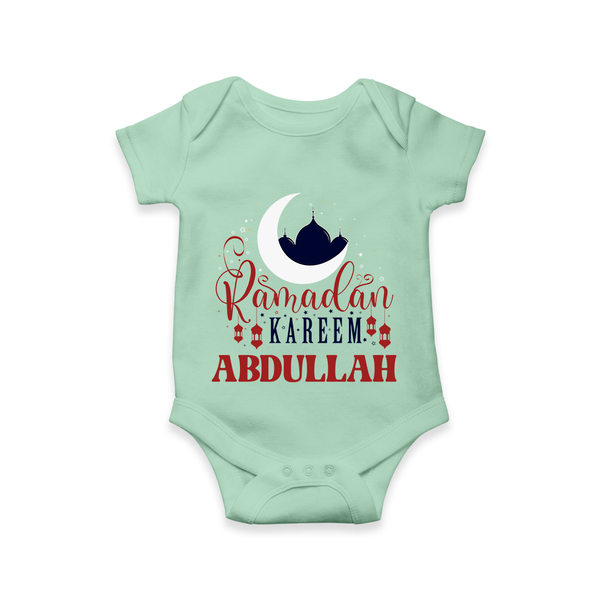 Ramadan Kareem Personalised Kids Romper - MINT GREEN - New Born (Chest 14")
