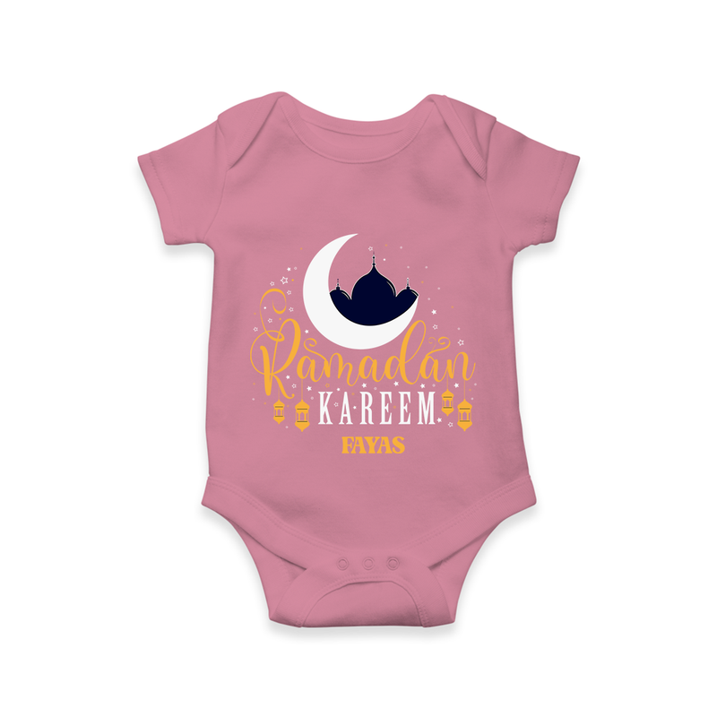 Ramadan Kareem - Ramadan Themed Customized Romper For Babies With Name - ONION - 0 - 3 Months Old (Chest 16")