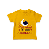 Ramadan Kareem Personalised Kids T-Shirt - CHROME YELLOW - 0-5 Months Old (Chest 17")