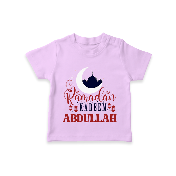 Ramadan Kareem Personalised Kids T-Shirt - LILAC - 0-5 Months Old (Chest 17")