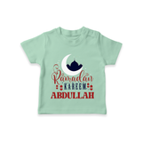 Ramadan Kareem Personalised Kids T-Shirt - MINT GREEN - 0-5 Months Old (Chest 17")