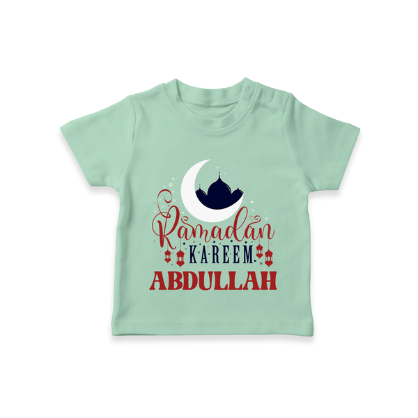 Ramadan Kareem Personalised Kids T-Shirt - MINT GREEN - 0-5 Months Old (Chest 17")