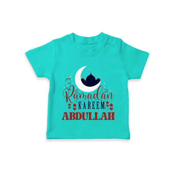 Ramadan Kareem Personalised Kids T-Shirt - TEAL - 0-5 Months Old (Chest 17")