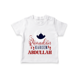Ramadan Kareem Personalised Kids T-Shirt - WHITE - 0-5 Months Old (Chest 17")
