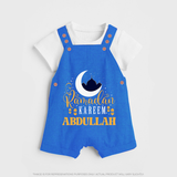Ramadan Kareem Personalised Kids Dungaree - COBALT BLUE - 0 - 5 Months Old (Chest 18")