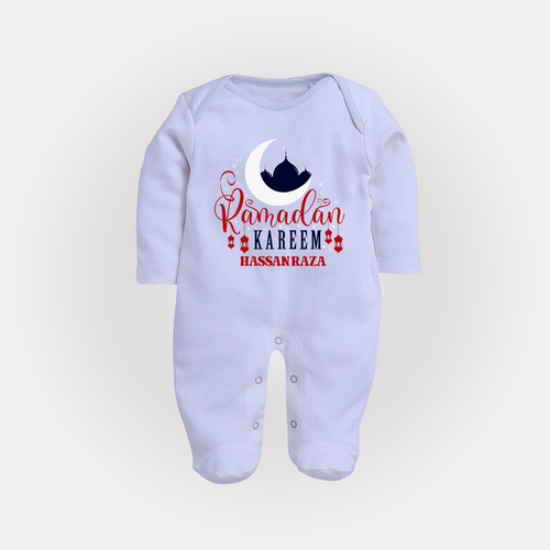 Ramadan Kareem - Ramadan Themed Customized Sleep Suit For Babies With Name