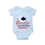 Ramadan Kareem - Ramadan Themed Customized Romper For Babies With Name - BABY BLUE - 0 - 3 Months Old (Chest 16")