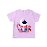 Ramadan Kareem - Ramadan Themed Customized T-Shirt For Kids With Name - LILAC - 0-5 Months Old (Chest 17")