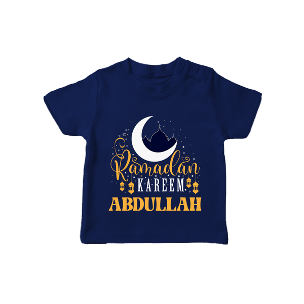Ramadan Kareem Personalised Kids T-Shirt - NAVY BLUE - 0-5 Months Old (Chest 17")