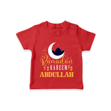 Ramadan Kareem Personalised Kids T-Shirt - RED - 0-5 Months Old (Chest 17")