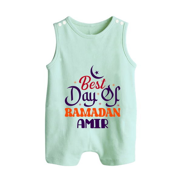 Best Day of Ramadan Personalised Kids Romper Suit - MINT GREEN - 0 - 5 Months Old (Chest 18")