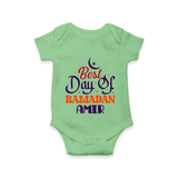 Best Day of Ramadan Personalised Kids Romper - GREEN - New Born (Chest 14")
