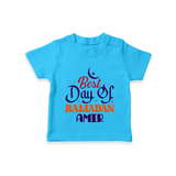 Best Day of Ramadan Personalised Kids T-Shirt - SKY BLUE - 0-5 Months Old (Chest 17")