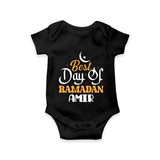 Best Day of Ramadan Personalised Kids Romper - BLACK - New Born (Chest 14")