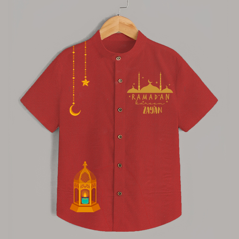 Celebrate The Blessings Of Ramadan In Style With A Customized Shirt With Kids Name - RED - 0 - 6 Months Old (Chest 23")